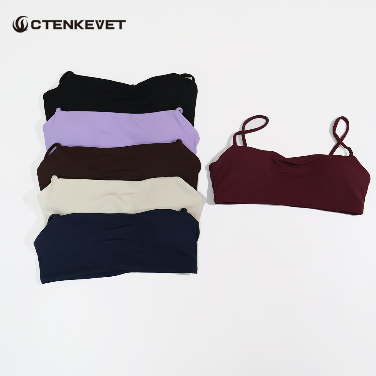 Crop Top Crochet - Ctenkevet 新しい夏用速乾ヨガブラ、女性用フィットネスプッシュアップブラ、女性用アウトドアスポーツ下着、女性用ジムクロップトップ